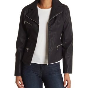 Okie & Lala black Moto jacket faux leather